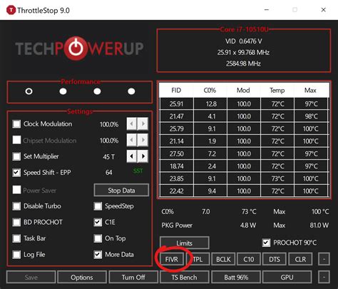 throttlestop power limit 4